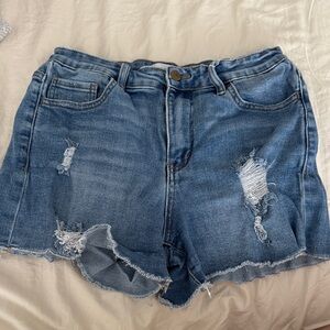 Flying Monkey Blue Distressed Jean Shorts